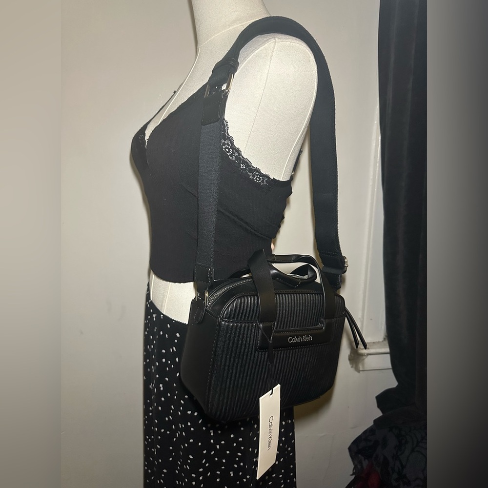 Calvin Klein Black Ribbed Bag